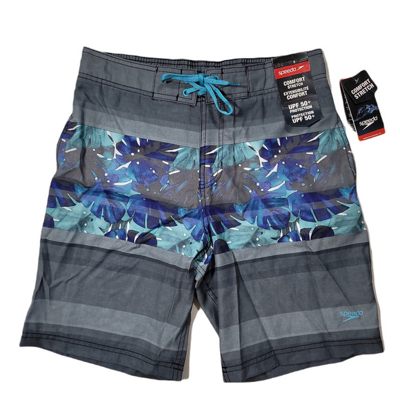 Speedo Board Shorts Mens Small Horizon Bondi‎ 2-Way Stretch 20" Anthracite Grey - Picture 1 of 4